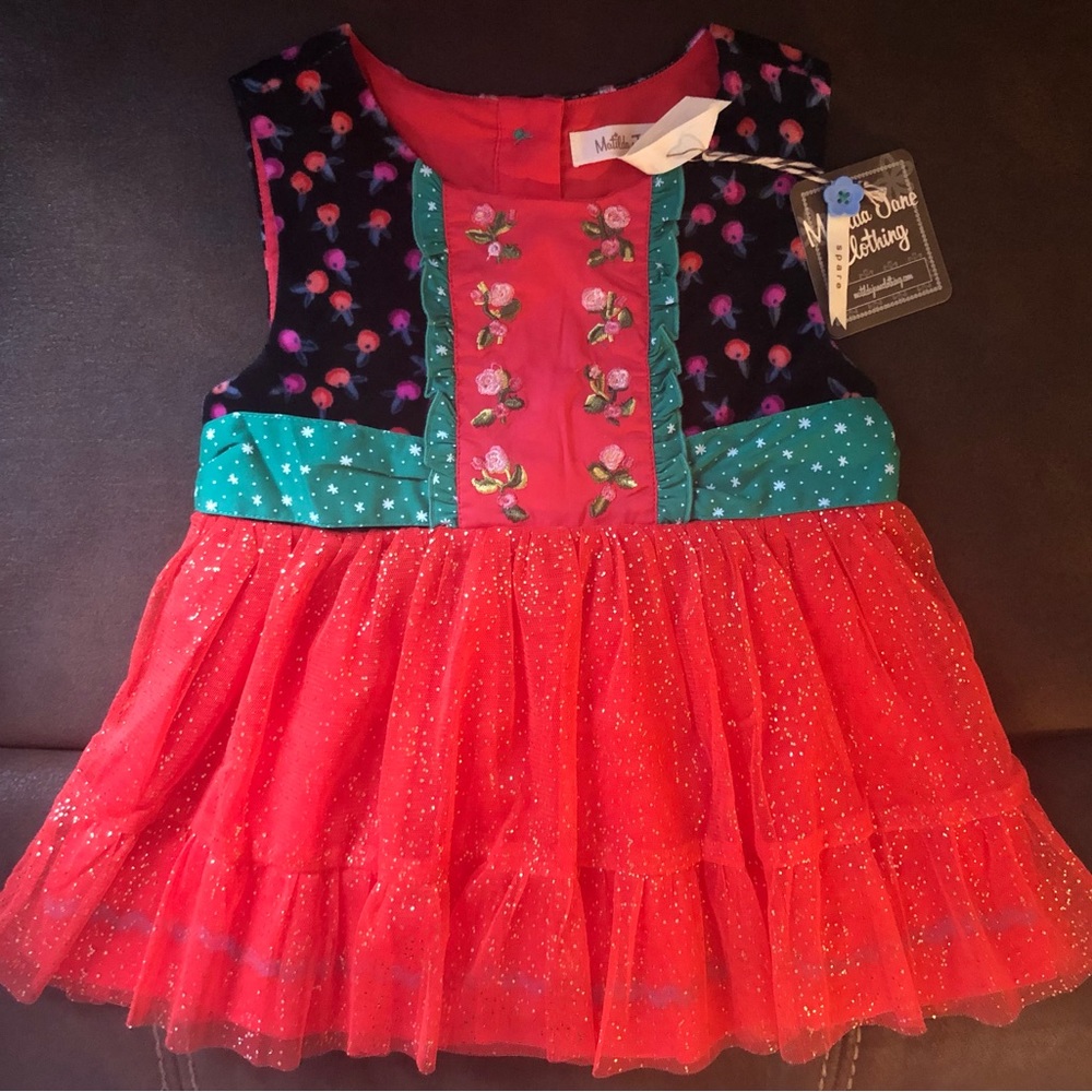 NWT Girl’s Matilda Jane Holiday Tunic Caroling Away 4T